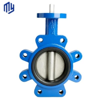 Ss304 línea central diafragma válvula mariposa con rueda de mano de acero inoxidable Worm Gear Lug