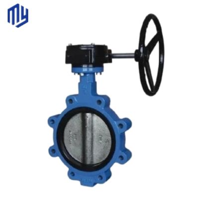 Apoyo OEM 6 pulgadas de válvula de mariposa con rodadura de gusano de acero inoxidable y rueda de mango