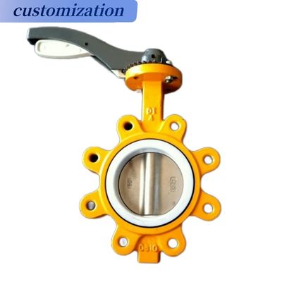 Apoyo OEM 6 pulgadas de válvula de mariposa con rodadura de gusano de acero inoxidable y rueda de mango