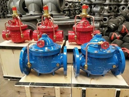 Control de agua de emergencia presión abierta de mantenimiento de la presión de alivio de válvula cuerpo de hierro dúctil