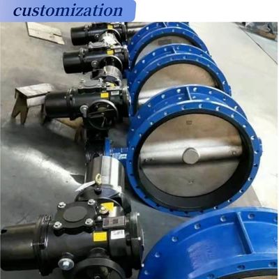 Tratamiento de agua DN400 16 pulgadas Clase 150 de desplazamiento de doble brida excéntrica válvula mariposa