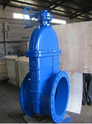 Válvula de puerta con flancos con asiento eléctrico resistente DN900 NRS EPDM Cuña de hierro fundido Pn16