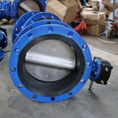 Válvula de mariposa eléctrica de asiento industrial DN600 PN10 PN25 NBR con doble brida rápida abierta