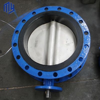 Válvula de mariposa eléctrica de asiento industrial DN600 PN10 PN25 NBR con doble brida rápida abierta