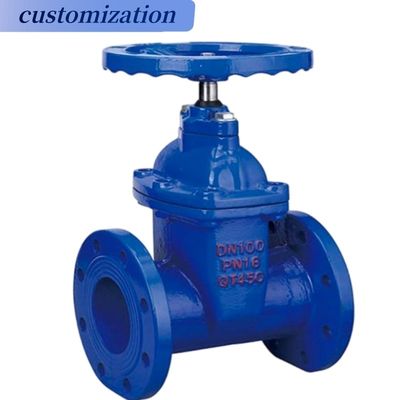 Material del cuerpo del SS Pn16 DN50 DN600 válvulas de puerta de cuña de hierro fundido para productos