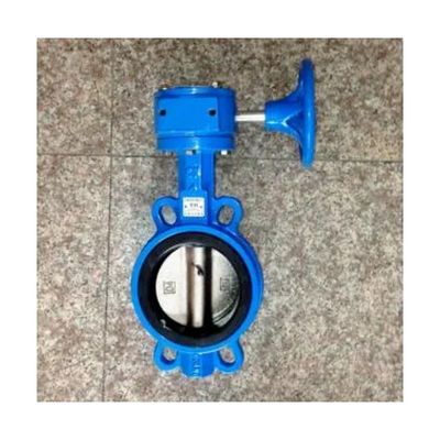 OEM Operador de herramientas de roedor de hierro fundido doble brida EPDM/NBR asiento disco de acero inoxidable de almohadilla Wafer Butterfly Valve