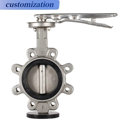 Estructura del diafragma Industrial Dúctil de hierro Lug de la válvula de mariposa con disco de aluminio de bronce
