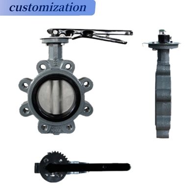 Estructura del diafragma Industrial Dúctil de hierro Lug de la válvula de mariposa con disco de aluminio de bronce