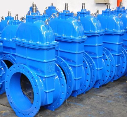 Válvula de puerta de esclusa de hierro dúctil de gran tamaño para agua de larga duración