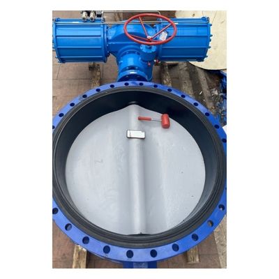 Estructura del diafragma DN1200 El engranaje de gusano de hierro fundido Flange de mariposa válvula para industrial
