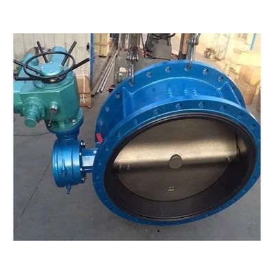 Estructura del diafragma DN1200 El engranaje de gusano de hierro fundido Flange de mariposa válvula para industrial