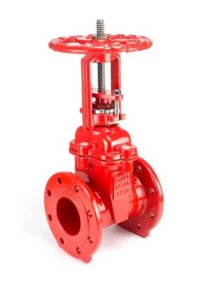 DN150 Válvula de puerta de lucha contra incendios de hierro flexible manual para el control del flujo de agua