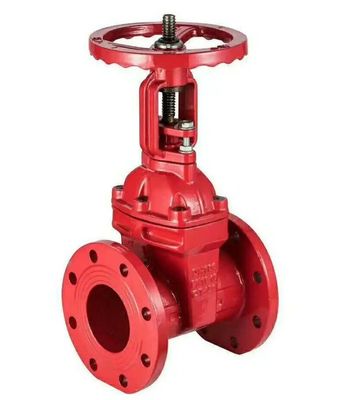 DN150 Válvula de puerta de lucha contra incendios de hierro flexible manual para el control del flujo de agua