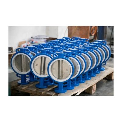 Válvulas de mariposa de bolsas de wafer diseñadas de manera eficiente con revestimiento de caucho PFA PTFE EPDM
