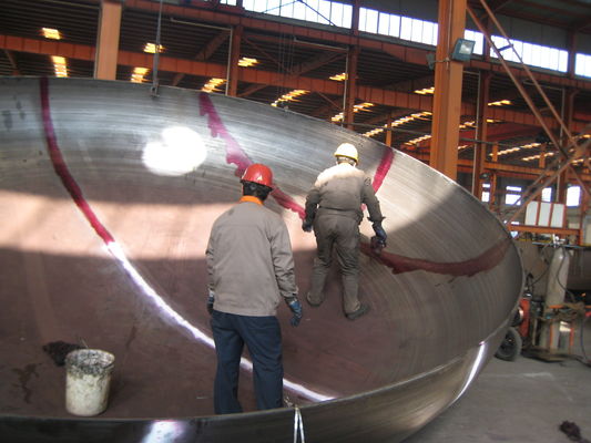 En el exterior, el tanque de agua del Hemisferio elípsoidal hueco de pozo cabezas de plato para círculos industriales
