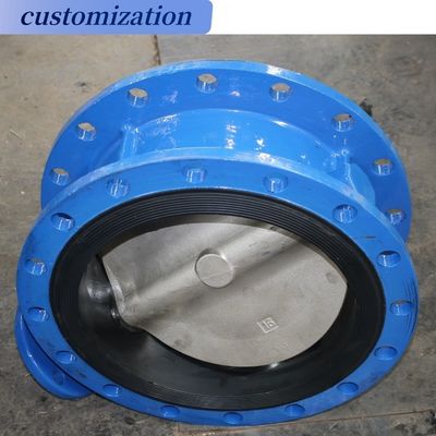 Válvulas de servicio para calentadores de agua Pn16 Industrial Pn16 Worm Gear Ductile Iron Double Flange Excentric Butterfly Valve