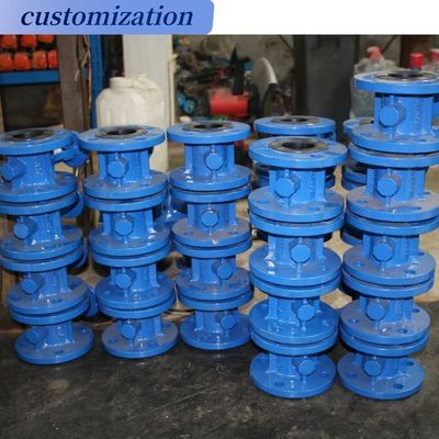 Estructura del diafragma Acero fundido Triple offset Industrial Manual Wafer Flange Válvula de mariposa