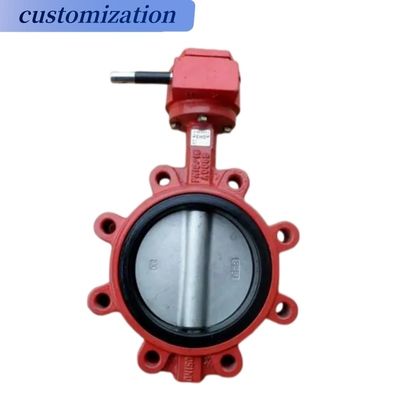 Válvula de mariposa de fluoro revestida con tapón DN80 estándar estadounidense Ltd71f46-16p para medios de gas