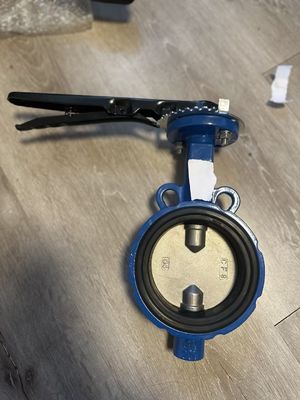 Válvula de mariposa manual de servicio personalizado para OEM tipo de wafer de cinturón de brida de acero dúctil