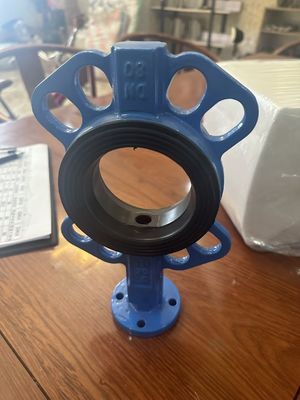 Válvula de mariposa manual de servicio personalizado para OEM tipo de wafer de cinturón de brida de acero dúctil