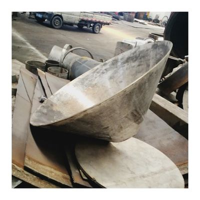 Conexión de soldadura igual 304 de acero inoxidable cabeza cónica cono final de plato cabezas de tanque para el tanque