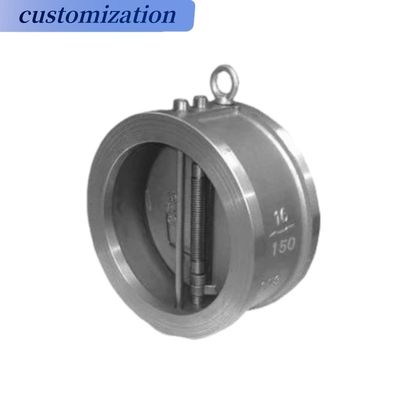 Válvula de verificación de la oblea de hierro fundido hidráulica de acero inoxidable 304 316 Válvula de verificación de doble placa
