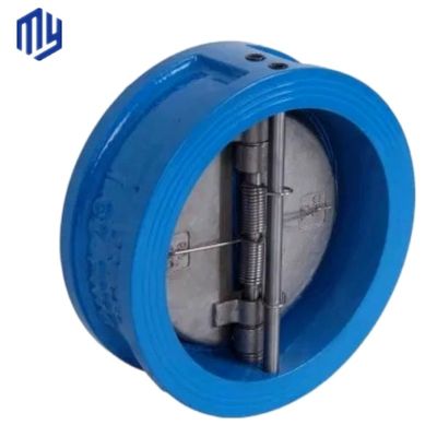 Válvula de verificación de doble placa de acero inoxidable/hierro fundido/acero fundido para medios de gas