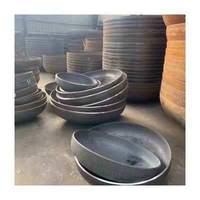 Conexión de soldadura Círculo de cabeza de código recipiente plateado cabeza y extremo torisféricos semisféricos