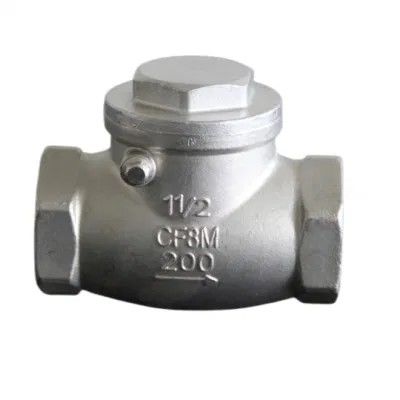 4 pulgadas CF8 WCB de acero carbono Flange Swing Check Valve Certificado completo y manual
