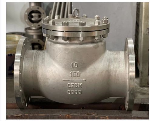 4 pulgadas CF8 WCB de acero carbono Flange Swing Check Valve Certificado completo y manual