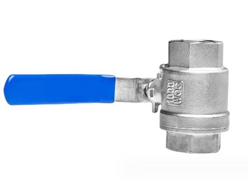 Válvula de bolas de NPT/BSP DN15 con rosca de perforación completa para aplicaciones industriales/sanitarias de acero
