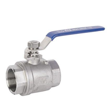 Válvula de bola de acero inoxidable hidráulico 1pc 2pc 3pc con hilo BSP y dispositivo de bloqueo ISO