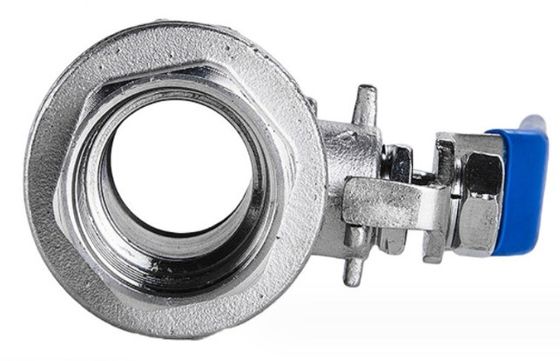 2PC válvula de bola de acero inoxidable 316 304 Material para medios de temperatura normal