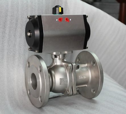 Válvula de bolas de brida 2PC con características de actuador neumático/eléctrico