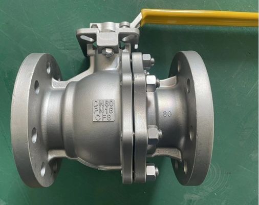 Válvula de bolas de brida 2PC con características de actuador neumático/eléctrico