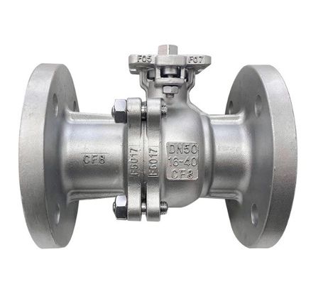 CF8/CF8m/Válvula de bolas flotante de acero al carbono tipo 2PC para medios de agua y seguridad contra incendios