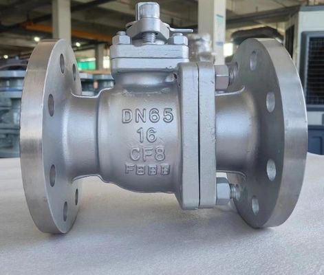 Válvula de bola de brida de acero inoxidable de tamaño de puerto OEM con ISO5211 High Pad CF8 CF8m F304/F316