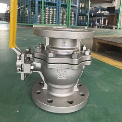 Válvula de bolas de trunnión industrial de acero inoxidable/ WCB Construcción