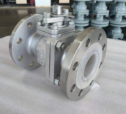 Pn16 DN65 CF8 válvula de bolas de brida de acero inoxidable con soporte de servicio postventa