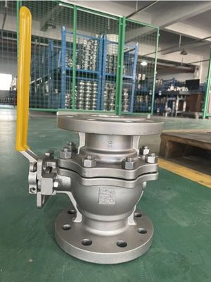 Dn15-200 WCB SS201 SS304 SS316 válvula neumática de bolas de agua con estructura de parada