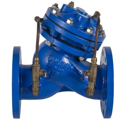 Válvula de control de la bomba de agua multifunción de temperatura media tipo de brida DN50-DN600 PN16