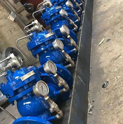 Robusto de hierro fundido ANSI 150LB JIS 10K pn16 WCB hidráulico de agua diafragma válvula de control de la bomba multifunción