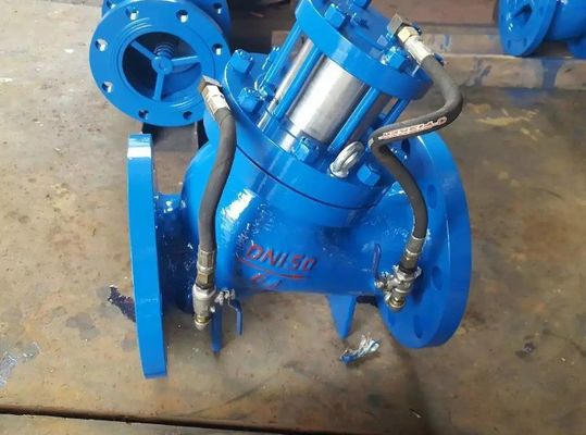 Robusto de hierro fundido ANSI 150LB JIS 10K pn16 WCB hidráulico de agua diafragma válvula de control de la bomba multifunción