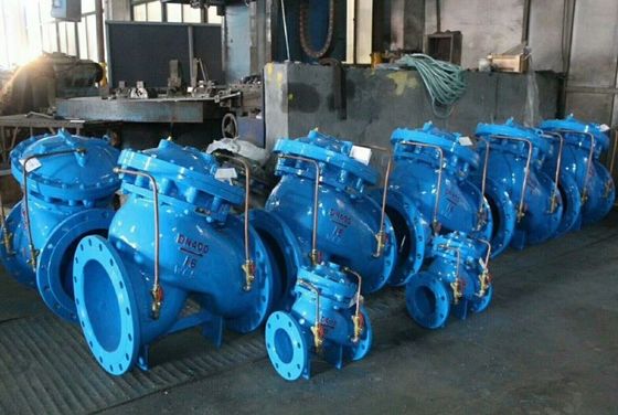 Válvula de control de flujo automática de control de agua de hierro dúctil PN10 PN16