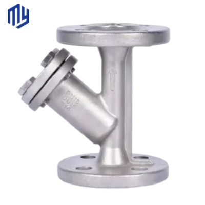 Válvula de filtro de hierro fundido de acero inoxidable Y de alta temperatura para el control de flujo sin costuras