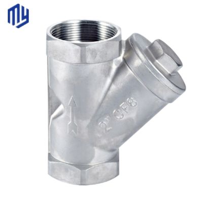 Válvula de filtro de hierro fundido de acero inoxidable Y de alta temperatura para el control de flujo sin costuras