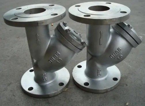 Estirador tipo Y de acero inoxidable 304 con bridas para filtración a temperatura normal