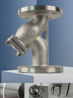 DI Material del cuerpo de acero inoxidable CF8 / CF8M PN16 Flanqueado Y Estirador con soporte