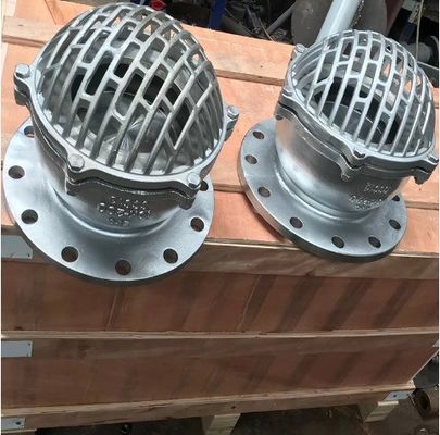 Funcionamiento y soporte fiables de la válvula de pie de extremo de flexión de hierro fundido para uso naval
