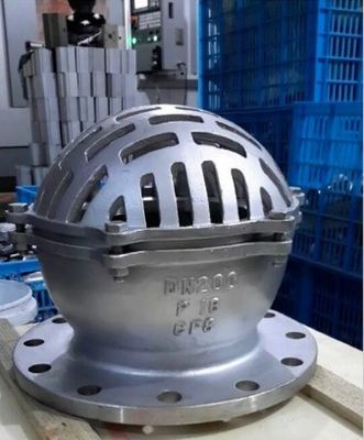 DN150 PN16 GGG50 Válvula de pie de hierro dúctil con colador de acero inoxidable para bomba de chorro